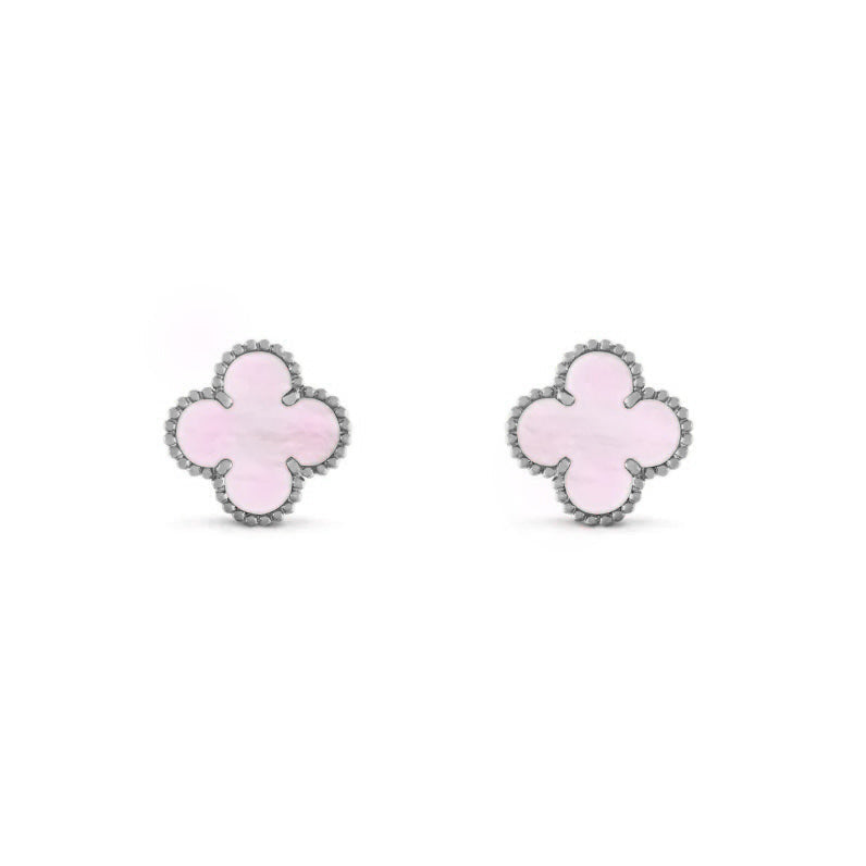 Boucle d'oreille avec pendentif | Argent/Rose