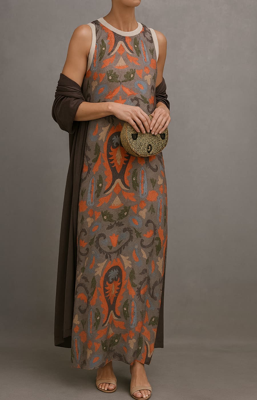 ISABELLA | ROBE DE SOIRÉE AVEC ÉCHARPE ÉLÉGANTE