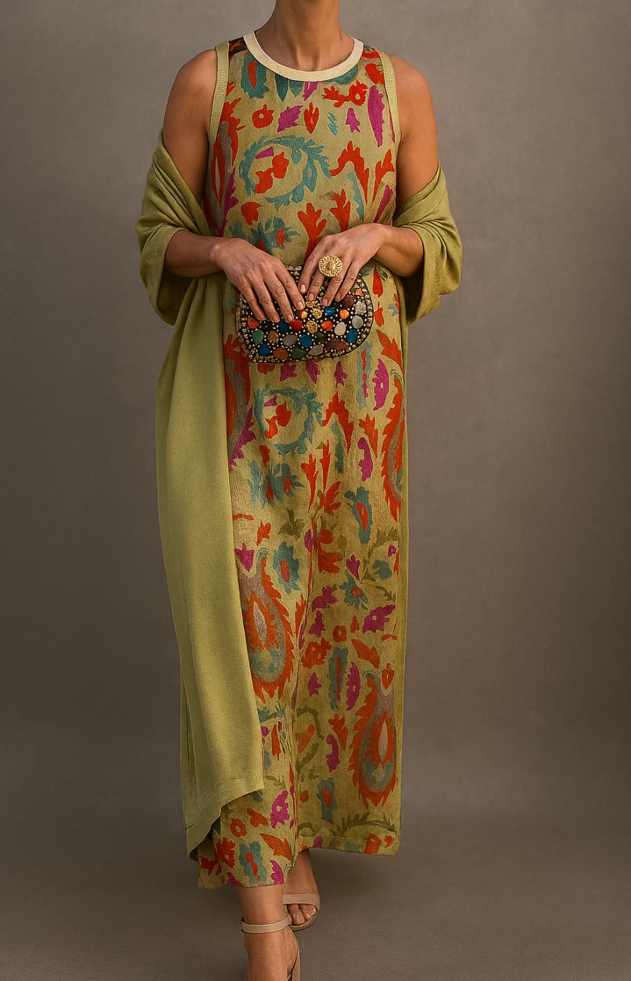 ISABELLA | ROBE DE SOIRÉE AVEC ÉCHARPE ÉLÉGANTE
