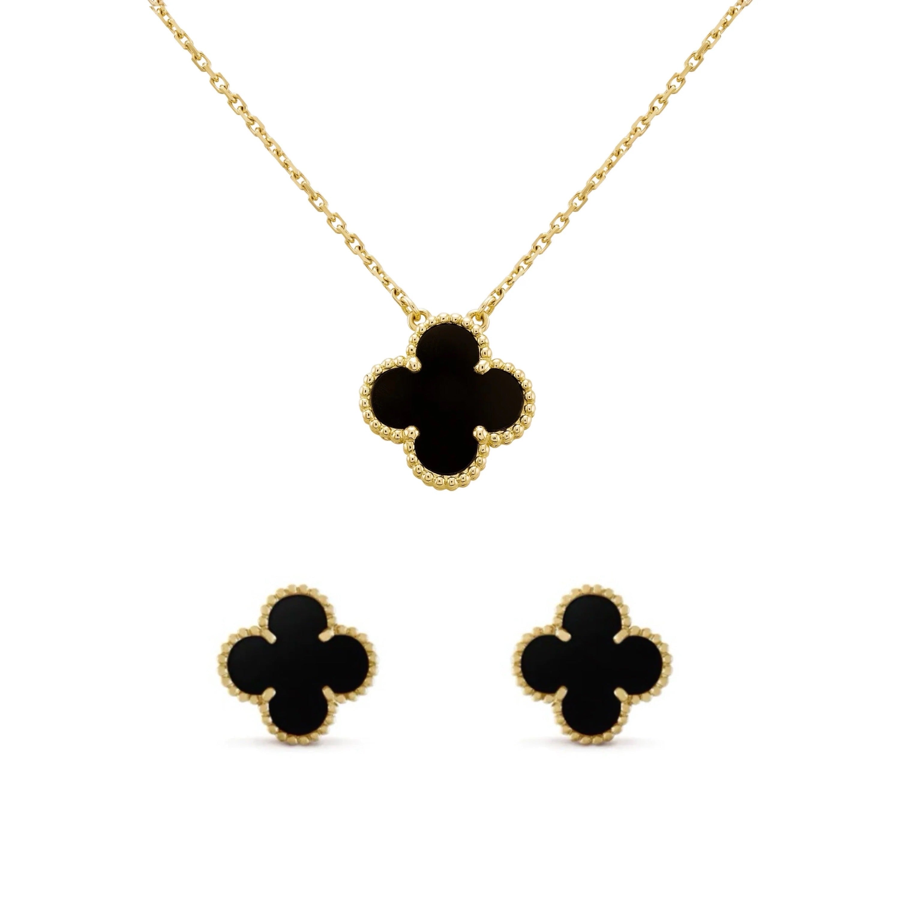 Ensemble de pendentifs | Or/Noir