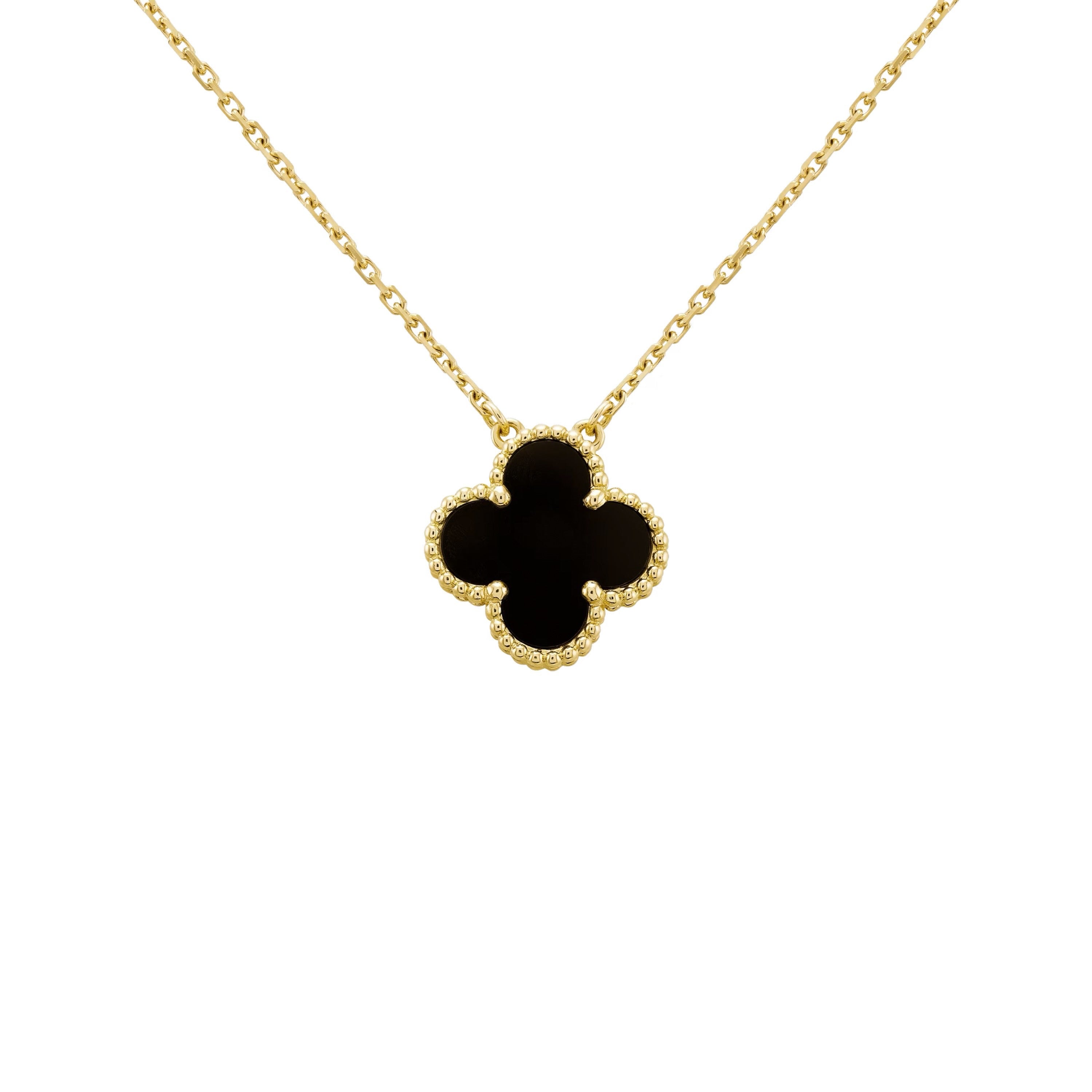 Collier avec pendentif | Or/Noir