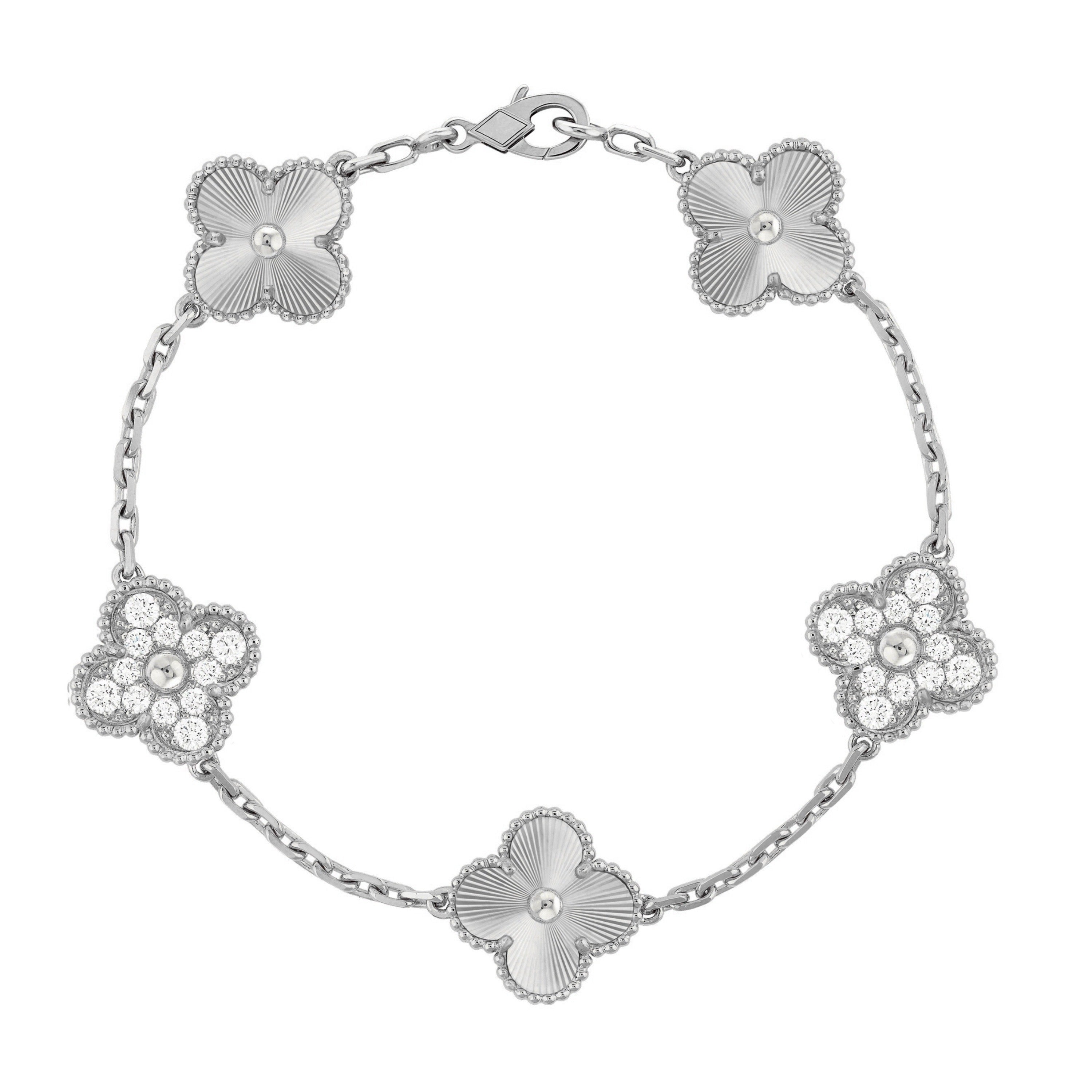 Bracelet avec motif gemme | Argent