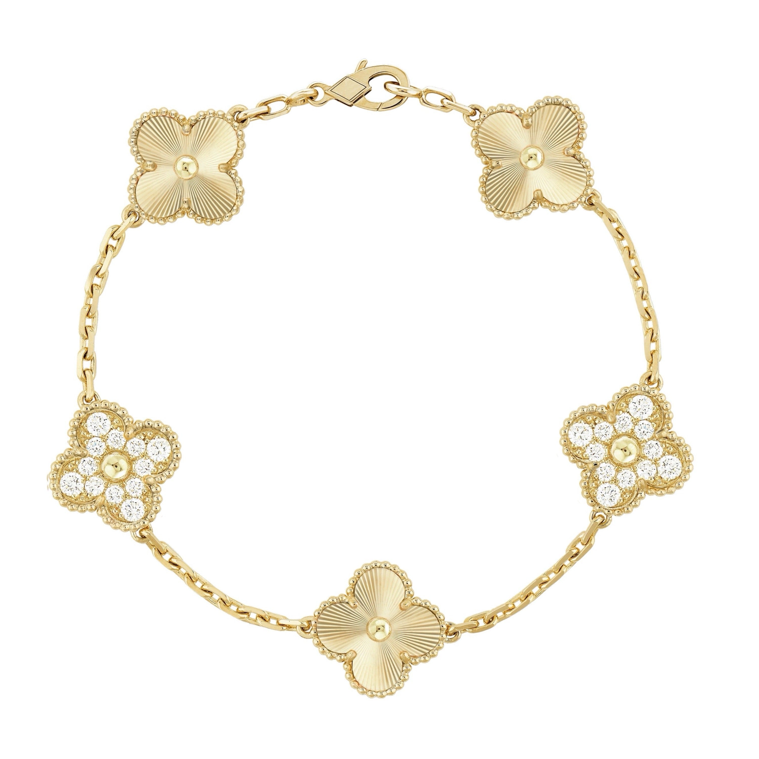 Bracelet avec motif en gemme | Or
