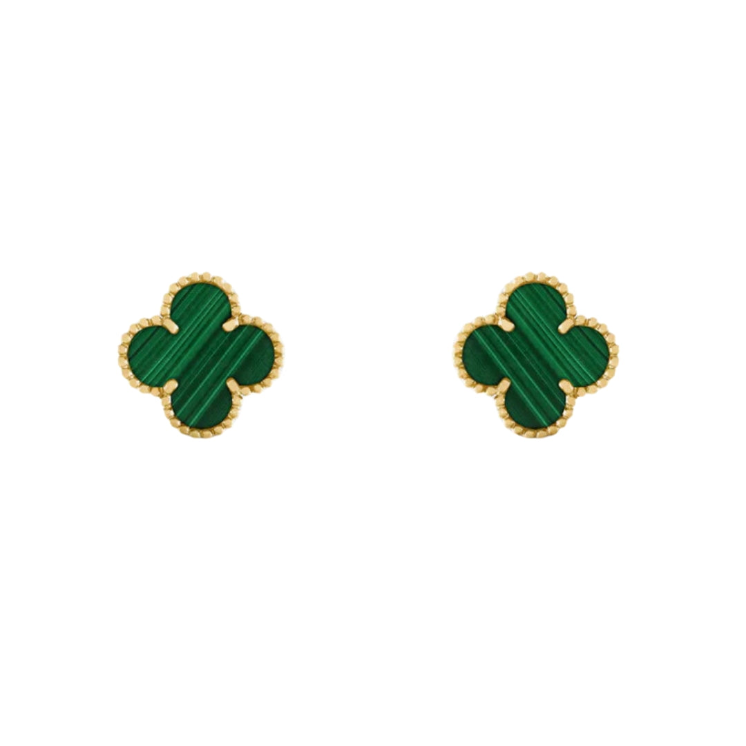 Boucle d'oreille avec pendentif | Or/Vert