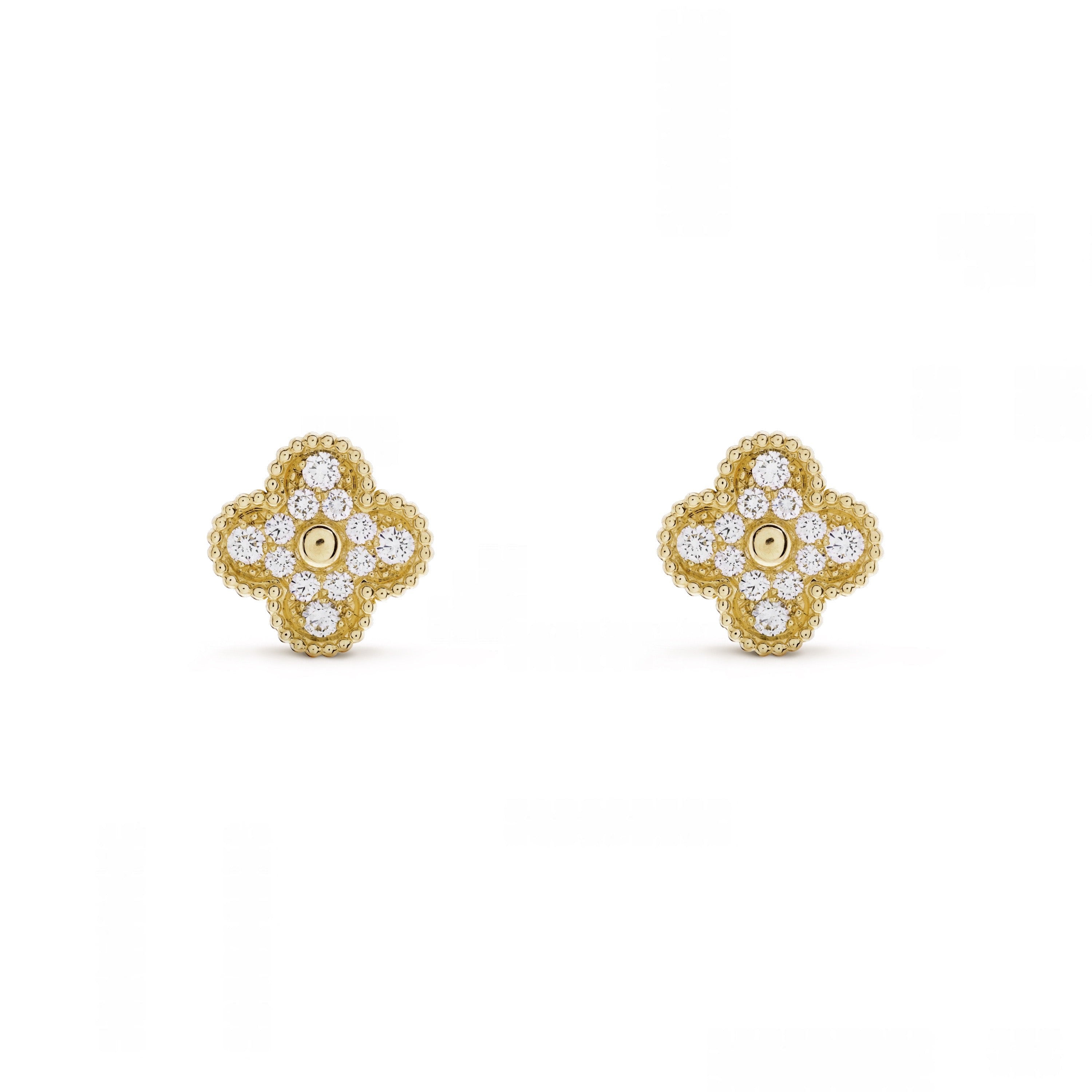 Boucles d'oreilles avec pendentif gemme | Or