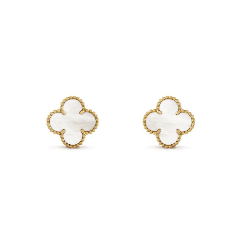 Boucle d'oreille avec pendentif | Or/Blanc