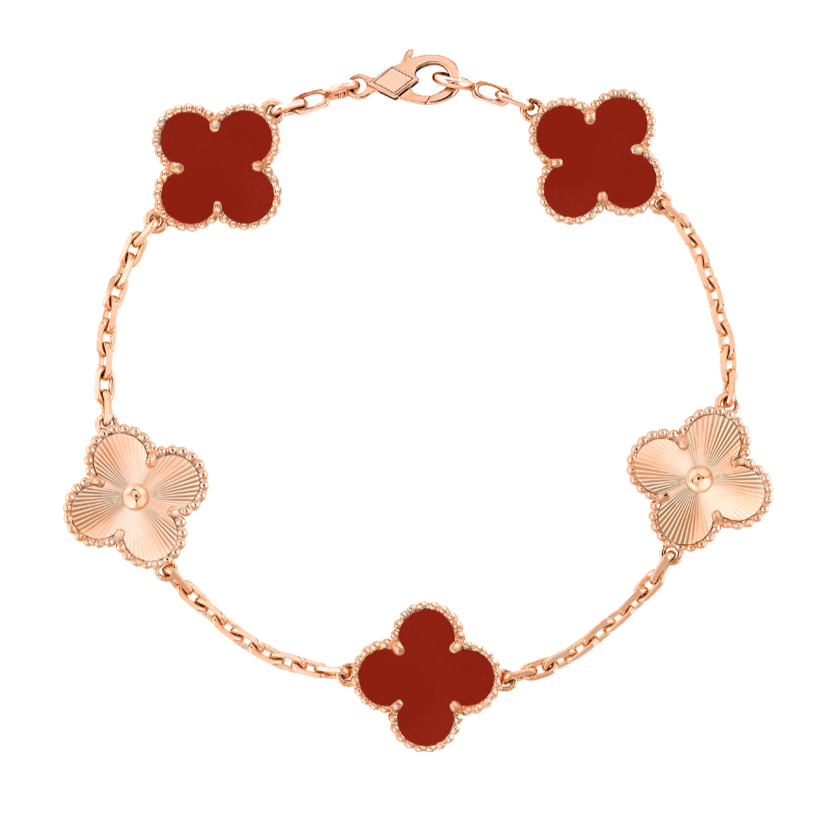 Bracelet avec motif à pendentif | Rouge/Rosé