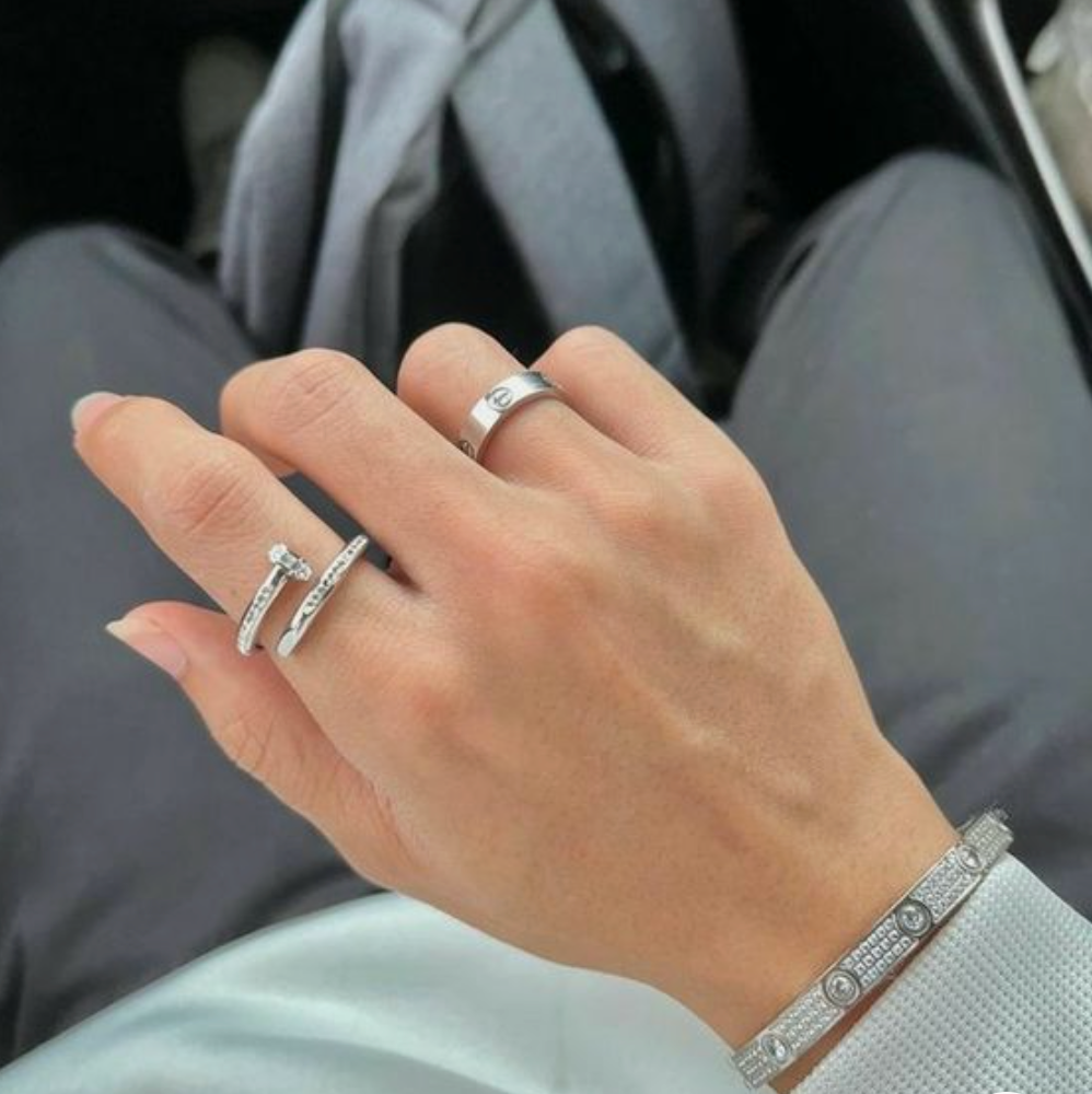 Anello Spike Gem | Argent