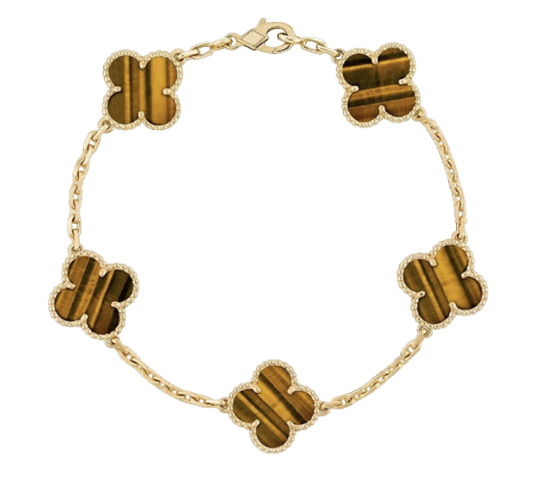 Bracelet avec pendentif | Or/Tigre