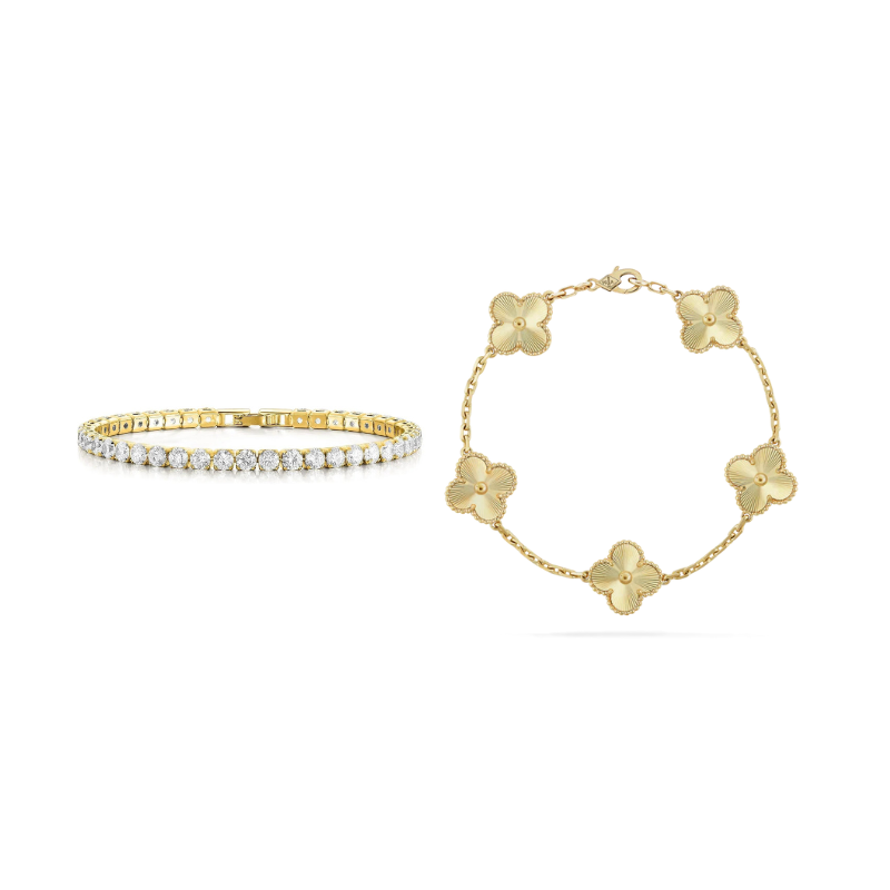 Pendentif doré | Ensemble de bracelets