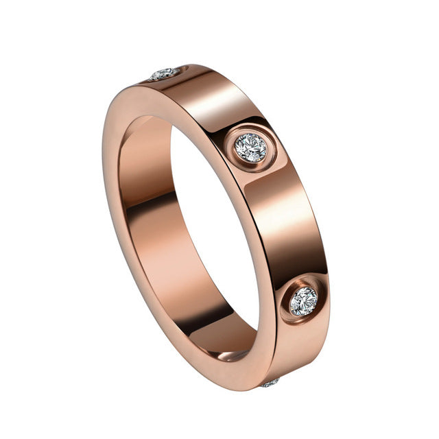 Bague avec gemme intemporelle | Or rose